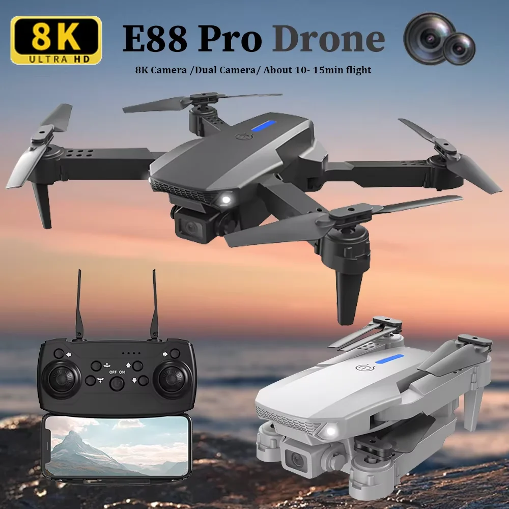 Rc Hobby Wholesale - Drone RC E88 HD 4K Dobrável