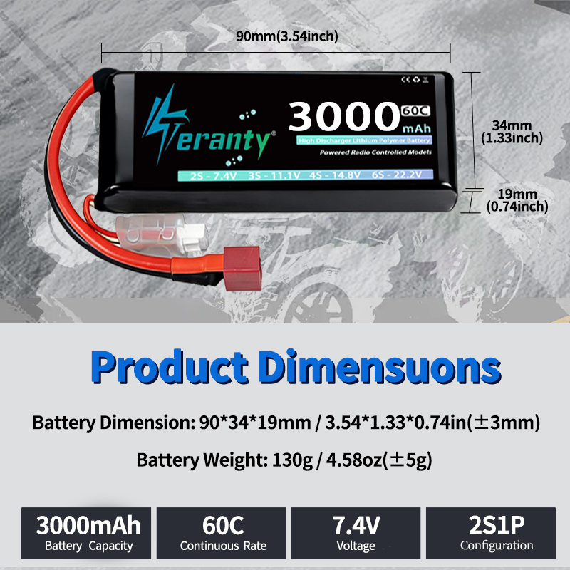 Bateria Lipo TERANTY 2S 3000mA - Rc Hobby Models avaliação e preço