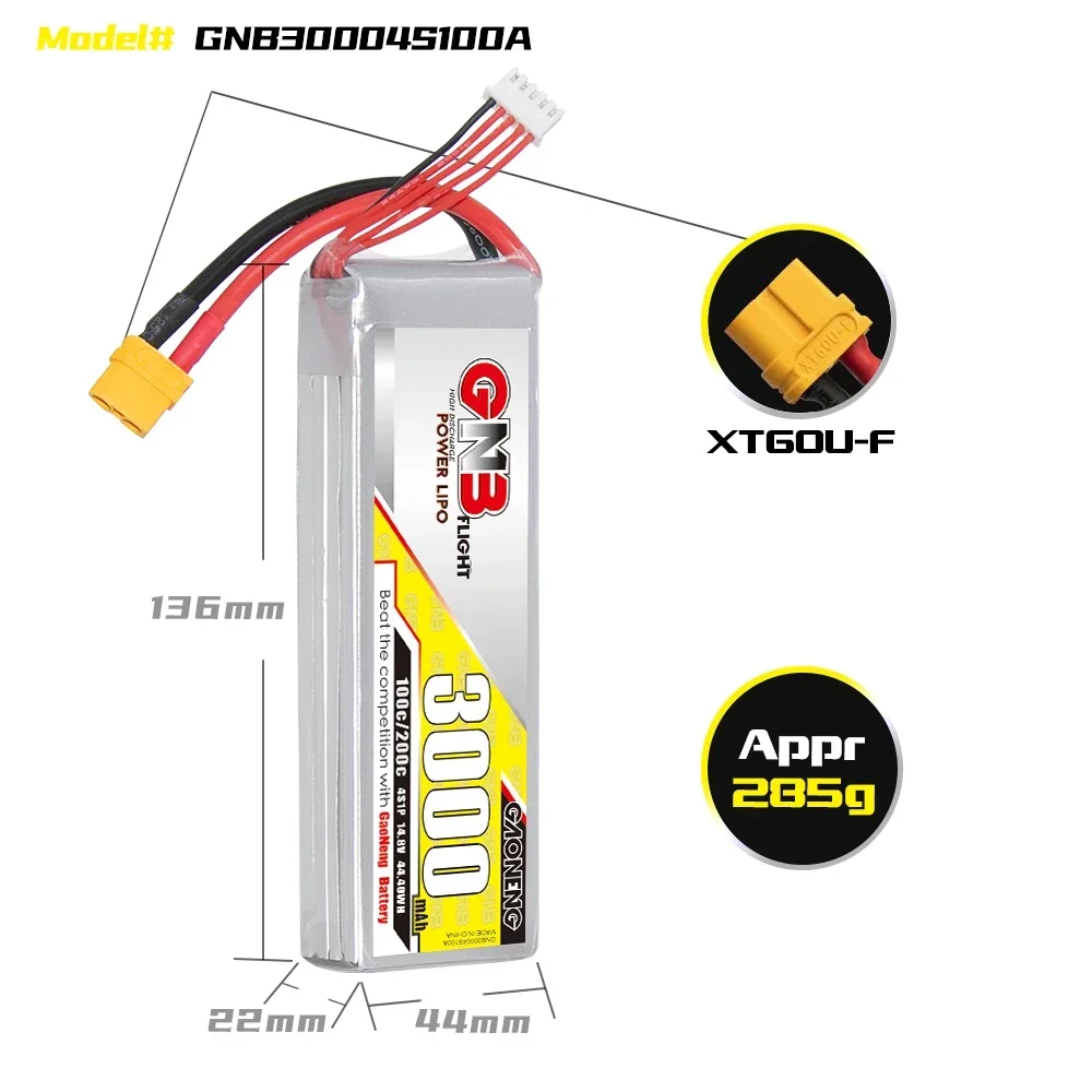 GAONENG GNB 3000mAh 4S 100C 20 - Rc Hobby Models avaliação e preço